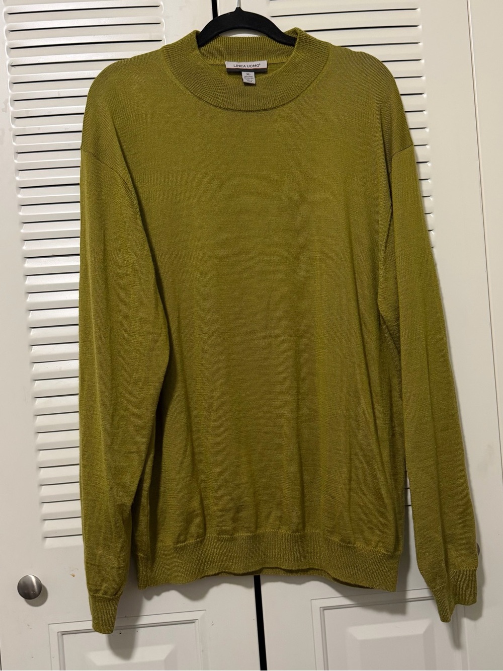 Linea Uomo Olive Green Crewneck Men’s Sweater